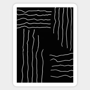 White squiggly lines Sticker